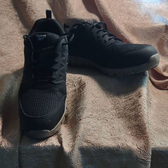 Reebok Men's Sublite Cushion Athletic Work Sneakers Shoes Black Size 9 - Picture 1 of 14